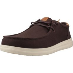 Buty HEY DUDE PAUL CANVAS Brązowy. Brązowe obuwie trekkingowe damskie Hey dude, z tkaniny, bez zapięcia. Za 285.99 zł.