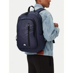 Plecak Quiksilver. Niebieskie plecaki męskie Quiksilver, bez wzorów, sportowe. Za 129.99 zł.