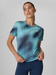4F Koszulka do biegania regular szybkoschnąca damska - miętowa XL. Niebieskie koszulki sportowe damskie 4F, s, bez wzorów, bez ramiączek, do biegania. Za 129.99 zł.