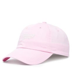 Czapka z daszkiem Tommy Jeans. Czerwone czapki damskie Tommy Jeans, bez wzorów, z jeansu. Za 129.99 zł.