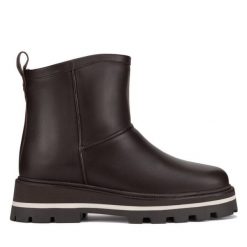 Botki GINO ROSSI. Brązowe botki damskie Gino Rossi, bez wzorów, bez obcasa, na płaskiej podeszwie, bez zapięcia. Za 439.99 zł.