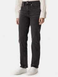 Calvin Klein Jeans Jeansy LV047F708G Czarny Straight Fit. Czarne jeansy damskie Calvin Klein Jeans, bez wzorów, z bawełny. Za 409.99 zł.