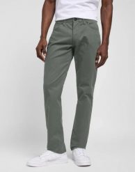 MESKIE SPODNIE MATERIALOWE LEE STRAIGHT FIT MVP OLIVE GROVE 112349250. Zielone spodnie materiałowe męskie Lee, bez wzorów, z materiału. Za 219.99 zł.