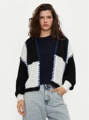 ONLY Kardigan Denise 15331399 Czarny Relaxed Fit. Czarne kardigany damskie ONLY, l, bez wzorów, z syntetyku, bez kołnierzyka. Za 159.99 zł.