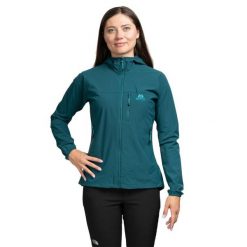 Kurtka softshell damska Echo Hooded Women. Zielone kurtki sportowe damskie MOUNTAIN EQUIPMENT, s, bez wzorów, z softshellu, bez ramiączek, bez kaptura, trekkingowe. Za 749.99 zł.