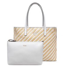 Torebka Guess. Brązowe shopperki damskie Guess, z aplikacjami, bez dodatków. Za 459.99 zł.