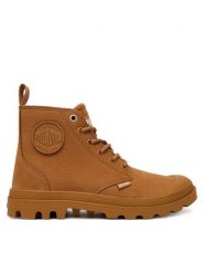Palladium Trapery Pampa Hi Nbk 79495-257-M Brązowy. Brązowe buty zimowe męskie Palladium, bez wzorów, z nubiku, bez obcasa, bez zapięcia. Za 399.99 zł.
