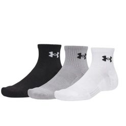 Unisex skarpetki Under Armour UA Performance Cotton 3p Qtr. Szare skarpety męskie Under Armour, bez wzorów, z bawełny. Za 82.60 zł.