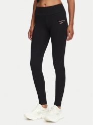 Reebok Legginsy Celina RK25701CCW Czarny Slim Fit. Czarne legginsy damskie Reebok, bez wzorów, z bawełny. Za 129.99 zł.