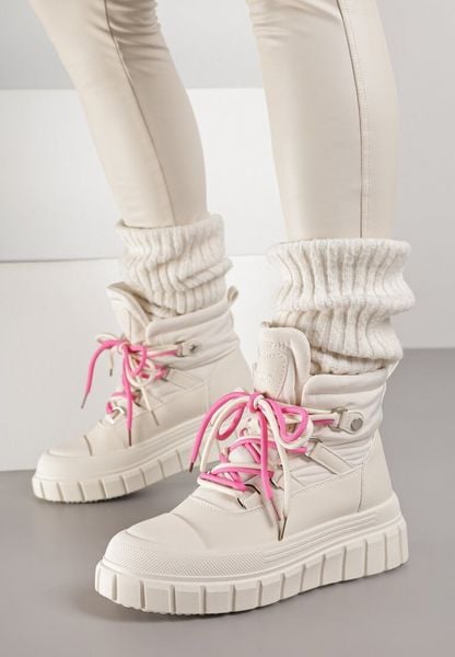 Beżowe Śniegowce Vices na Grubej Tłoczonej Podeszwie Anirrise. Brązowe śniegowce damskie Born2be, z jeansu, bez zapięcia. Za 99.99 zł.