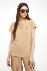 Czerwony Bawełniany T-shirt Wiązany u Dołu Sunalina. Czerwone t-shirty damskie Renee, s, bez wzorów, z bawełny, bez kołnierzyka, bez ramiączek. W wyprzedaży za 27.99 zł.