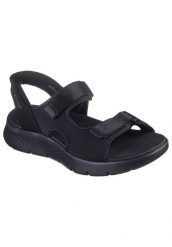 Sandały SKECHERS SLIP-INS GO WALK FLEX Czarny. Czarne sandały męskie Skechers, bez wzorów, z materiału, bez zapięcia. Za 298.99 zł.