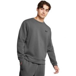 Bluza męska Under Armour Unstoppable Fleece Crew EU. Szare bluzy męskie Under Armour, m, bez wzorów, sportowe, bez ramiączek, bez kaptura. Za 219.99 zł.