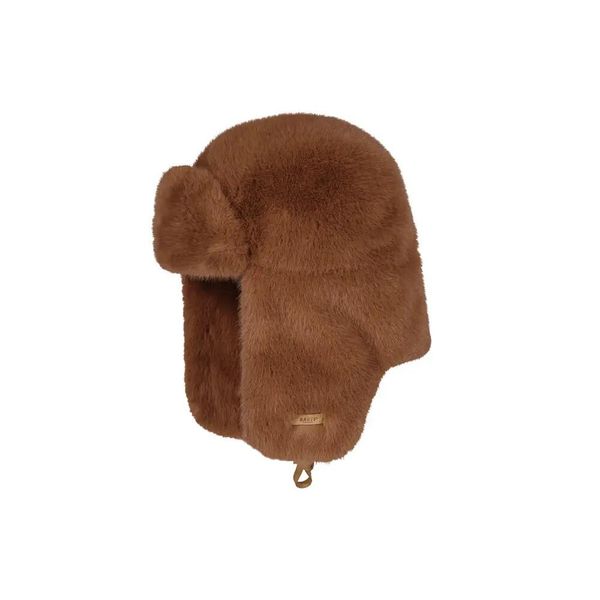 Czapka damska Barts Lucerne. Brązowe czapki damskie Barts, na zimę, bez wzorów, z futra. Za 222.50 zł.