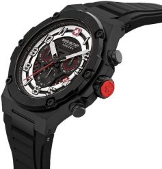 Zegarek Swiss Military Hanowa Męski czarna tarcza 44 mm (SMWGO0000631). Czarne zegarki męskie Swiss Military Hanowa, bez wzorów. Za 1,205.99 zł.