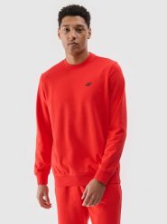 4F Bluza dresowa nierozpinana bez kaptura męska - czerwona XL. Czerwone bluzy męskie 4F, m, bez wzorów, z bawełny, klasyczne, bez ramiączek, bez kaptura. W wyprzedaży za 99.99 zł.