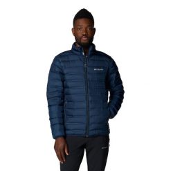 Kurtka sportowa męska Lake 22 II Down Hooded Jacket. Niebieskie kurtki sportowe męskie Columbia, m, bez wzorów, z poliesteru, bez kaptura, trekkingowe. Za 549.99 zł.