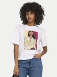 ONLY T-Shirt Susan 15372179 Biały Regular Fit. Białe t-shirty damskie ONLY, xl, bez wzorów, z bawełny, bez kołnierzyka, bez ramiączek. Za 89.99 zł.