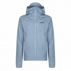 Kurtka do biegania damska Inov-8 Stormshell FZ V2 - blue grey. Niebieskie kurtki sportowe damskie bez wzorów, bez ramiączek, bez kaptura, do biegania. Za 482.30 zł.