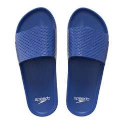 Klapki basenowe antypoślizgowe męskie Speedo Slide Entry. Niebieskie klapki męskie Speedo, bez wzorów, bez zapięcia. Za 79.93 zł.