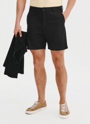 PAKO LORENTE - Czarne szorty męskie z bawełną. Czarne szorty męskie Pako Lorente, bez wzorów, z bawełny. Za 139.99 zł.