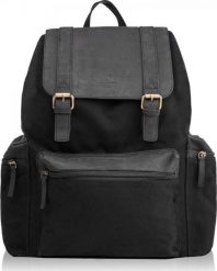 Paolo Peruzzi Plecak męski vintage PAOLO PERUZZI czarny GA408. Czarne plecaki męskie Paolo Peruzzi, bez wzorów, vintage. Za 292.83 zł.