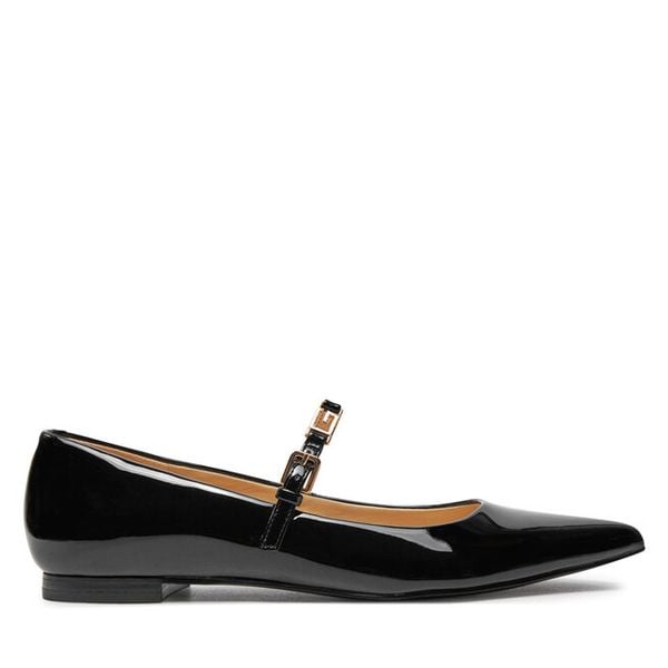 Baleriny Guess. Czarne balerinki damskie Guess, z aplikacjami, bez obcasa, bez zapięcia. Za 339.99 zł.