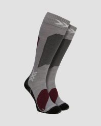 Skarpety unisex X-Socks Ski Discover Merino Otc Silver Grey G412. Szare skarpetki damskie X-Socks, bez wzorów, ze skóry. Za 169.99 zł.