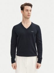 Aeronautica Militare Sweter 251MA1504L506 Granatowy Regular Fit. Niebieskie swetry męskie Aeronautica Militare, l, bez wzorów, z bawełny, bez kołnierzyka, bez ramiączek. Za 259.99 zł.