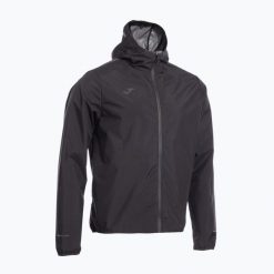 Kurtka do biegania męska Joma R-Night Raincoat. Czarne kurtki męskie Joma, m, bez wzorów, bez kaptura, do biegania. Za 219.99 zł.