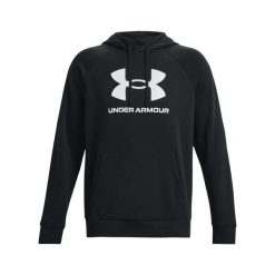 Bluza z kapturem Under Armour Rival Fleece Logo. Czarne bluzy sportowe męskie Under Armour, m, bez wzorów, z kapturem. Za 293.50 zł.