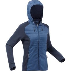 Bluza turystyczna damska Quechua NH500 Hybrid. Czarne bluzy damskie QUECHUA, m, bez wzorów, z tkaniny, sportowe, bez ramiączek, bez kaptura. Za 169.99 zł.
