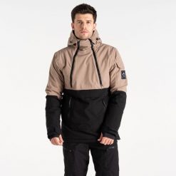Kurtka narciarska męska T-Bar Overhead. Brązowe kurtki sportowe męskie Dare 2B, na zimę, m, bez wzorów, bez kaptura, narciarskie. W wyprzedaży za 599.99 zł.