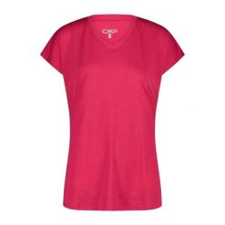 T-shirt z szerokim dekoltem z dżerseju damski CMP. Czerwone t-shirty damskie CMP, s, bez wzorów, z dżerseju, sportowe, bez kołnierzyka, bez ramiączek. Za 87.47 zł.