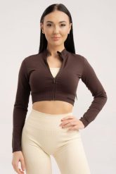 Bluza fitness damska Gym Glamour bezszwowa rozpinana. Czerwone bluzy damskie GYM GLAMOUR, l, bez wzorów, z materiału, eleganckie, bez ramiączek, bez kaptura. Za 159.99 zł.