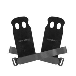 Skórki gimnastyczne do podnoszenia ciężarów Thorn Fit. Czarne rękawiczki damskie THORN FIT, bez wzorów. W wyprzedaży za 25.94 zł.