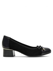 Clara Barson Czółenka LS6032-02 Czarny. Czarne czółenka damskie Clara Barson, bez wzorów, z materiału, bez obcasa, bez zapięcia. Za 119.99 zł.