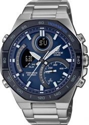 Zegarek sportowy EDIFICE Casio Edifice ECB-950DB-2AEF BLUETOOTH100m srebrny. Szare zegarki sportowe EDIFICE, bez wzorów, srebrne. Za 899.00 zł.