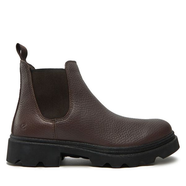 Sztyblety ECCO. Brązowe botki męskie ecco, bez wzorów, bez obcasa, bez zapięcia. Za 569.99 zł.