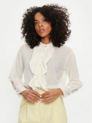 Dixie Koszula C239J017A Écru Regular Fit. Koszule damskie Dixie, l, bez wzorów, z bawełny, bez kołnierzyka, bez ramiączek. Za 289.99 zł.
