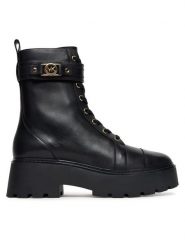MICHAEL Michael Kors Botki Mandy 40T5MAFE5L Czarny. Czarne botki damskie MICHAEL Michael Kors, bez wzorów, ze skóry, bez obcasa, na płaskiej podeszwie, bez zapięcia. Za 939.99 zł.