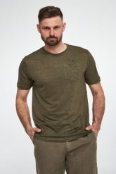 T-shirt męski lniany AERONAUTICA MILITARE. T-shirty męskie Aeronautica Militare, m, bez wzorów, ze lnu, bez kołnierzyka, bez ramiączek. Za 529.00 zł.