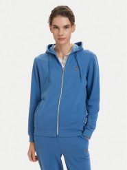 Beverly Hills Polo Club Bluza P-SS26W-F546540 Niebieski Regular Fit. Niebieskie bluzy damskie Beverly Hills Polo Club, xs, bez wzorów, z bawełny, bez ramiączek, bez kaptura. Za 279.99 zł.