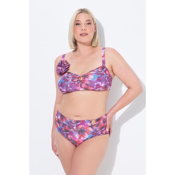Damskie Bikini brokat miękkie miseczki regulowane ramiączka z recyklingu. Czerwone bikini Ulla Popken, plus size, bez wzorów. Za 244.99 zł.