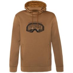 KLASYCZNA Bluza męska z kapturem i logo. Brązowe bluzy sportowe męskie Protest, m, bez wzorów, z kapturem. W wyprzedaży za 259.90 zł.