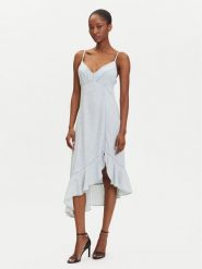 Guess Sukienka codzienna W5GK44 D5N81 Niebieski Regular Fit. Niebieskie sukienki damskie Guess, na co dzień, xxl, z aplikacjami, z lyocellu, bez kołnierzyka, bez ramiączek, proste. Za 309.99 zł.