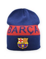 Czapka zimowa FC Barcelona - oficjalna licencjonowana. Niebieskie czapki damskie FC BARCELONA, na zimę, bez wzorów, z gumy. Za 99.00 zł.