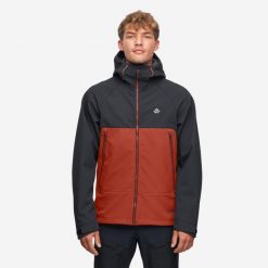 Kurtka męska softshell Alpinus Pelat. Czarne kurtki męskie Alpinus, m, bez wzorów, z softshellu, bez kaptura. Za 399.00 zł.