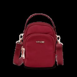Mała torba crossbody ROSELLA DARK RED. Czerwone torby na ramię męskie Wings, z materiału, na ramię, małe. Za 99.90 zł.