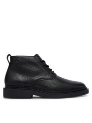 Calvin Klein Trzewiki Sq Rubber Desert Boot Lth HM0HM02352 Czarny. Czarne botki męskie Calvin Klein, bez wzorów, ze skóry, bez obcasa, bez zapięcia. Za 749.99 zł.